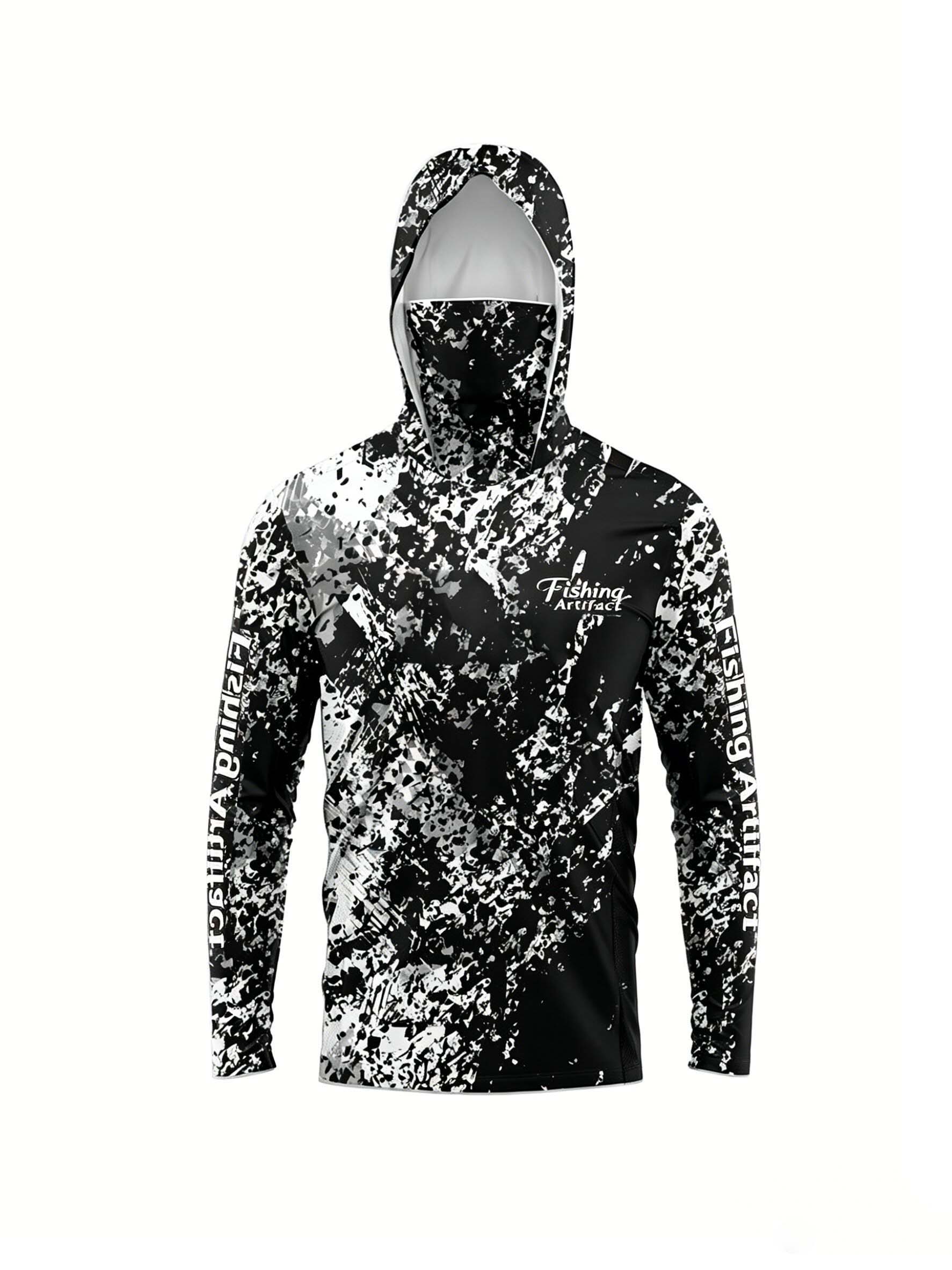 Sports Mask Breathable - قميص صيد رجالي صيفي مطبوع بتقنية
