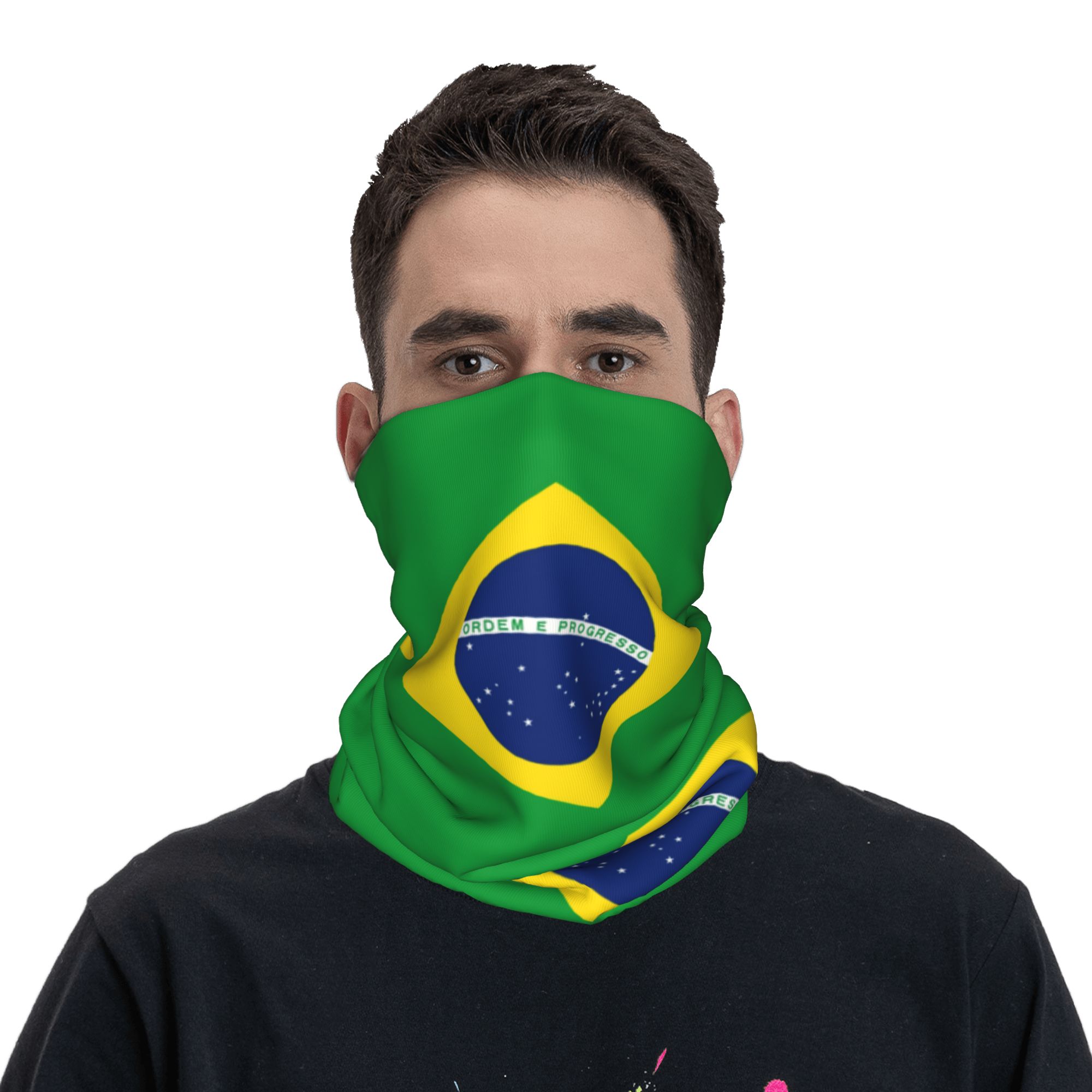 مخصص البرازيل العلم باندانا ال - مراجعة Neck Gaiter Face Cover وسعره